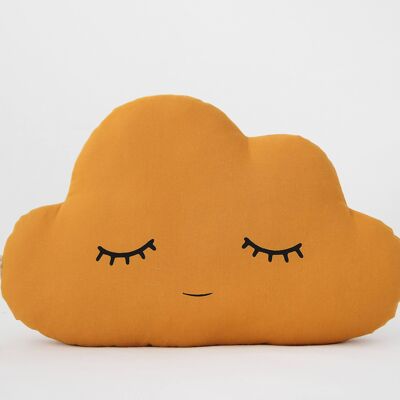Cuscino nuvola senape - Sleepy (occhi in giù)