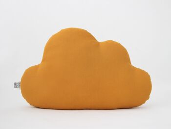 Coussin Nuage Moutarde - Sans Visage 1