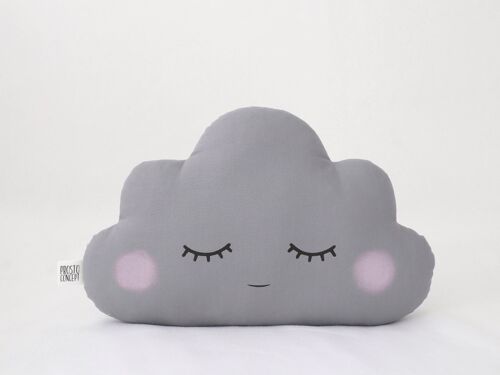 Blushing Gray Cloud Cushion
