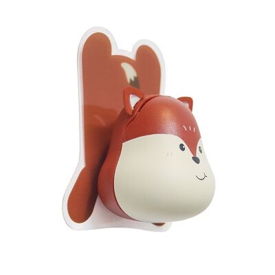 Toothbrush holder, Fox, adhesive, brown