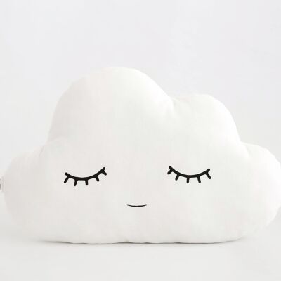 Coussin Nuage Blanc - Sleepy (yeux baissés)