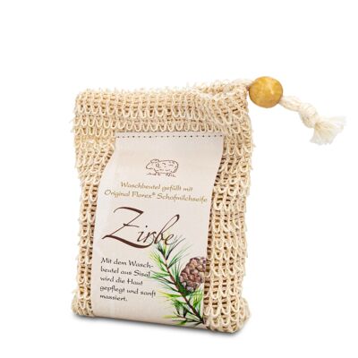 Cold-stirred pine soap in a sisal wash bag 150g
