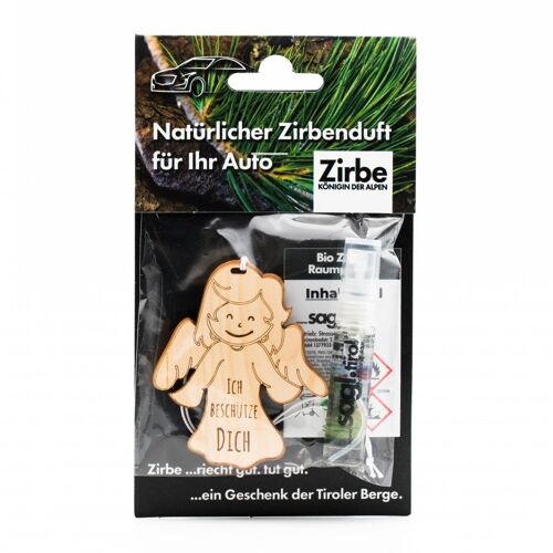 Natürlicher Autoduft aus Zirbe Schutzengel