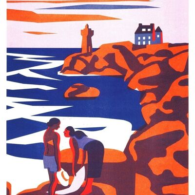 Poster Virginie Morgand - Perros-Guirec, die rosa Granitküste