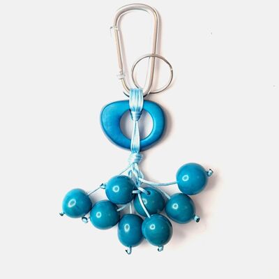 Tagua Keyring Make Your Own Kit - Blue