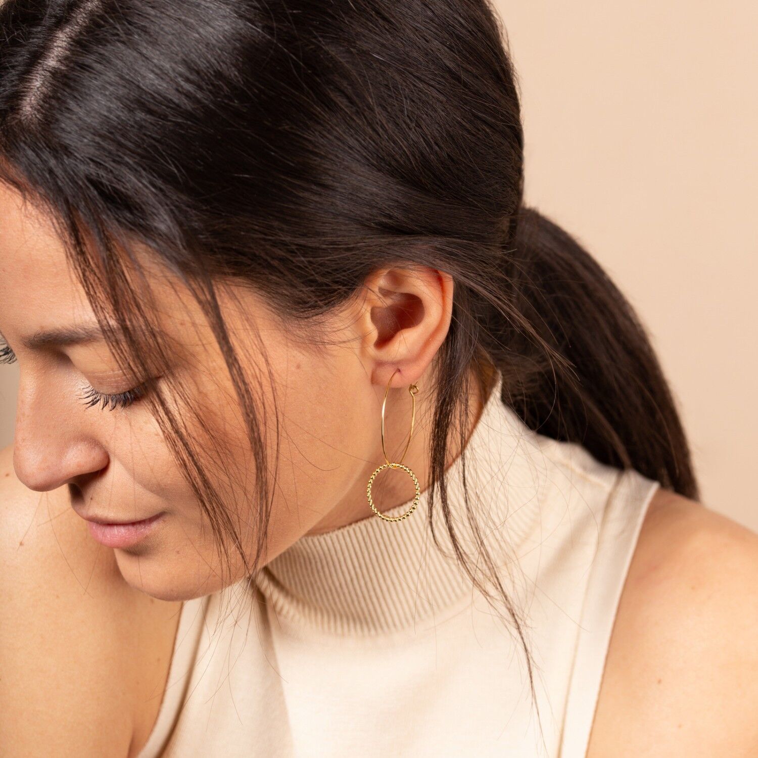 Orecchini a cerchio a sfera GM