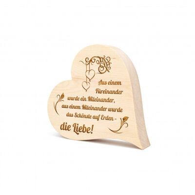 Zirbenherz Die Liebe füreinander - 12cm