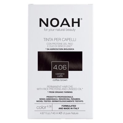 NOAH – 4.06 Teinture Capillaire Permanente - BROWN COFFEE 140ML