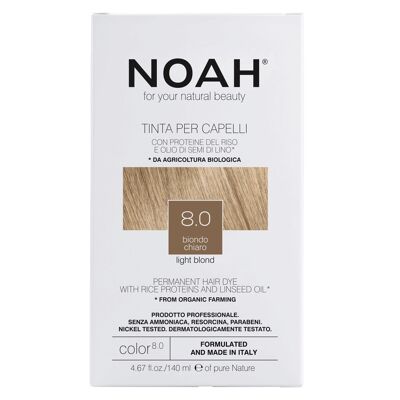 NOAH – 8.0 Tinte Capilar Permanente - RUBIO CLARO 140ML