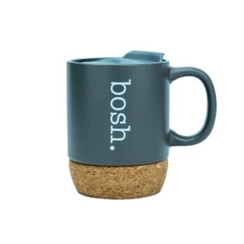 Tasse de voyage en liège gris Bosh 1