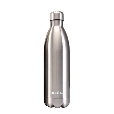 Metallic Silber Big Bosh Flasche