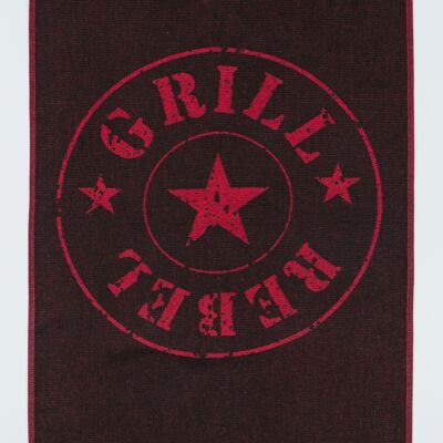 Grilltuch GRILL REBEL-rot/schwarz