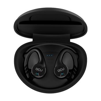 Oreillettes Bluetooth sport contour d'oreille ipx-6 DCU Tecnologic noir 2
