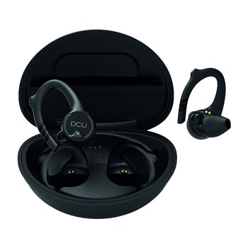 Oreillettes Bluetooth sport contour d'oreille ipx-6 DCU Tecnologic noir 5
