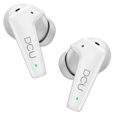 Headphones with feedforward active noise cancellation and low latency DCU Tecnologic white