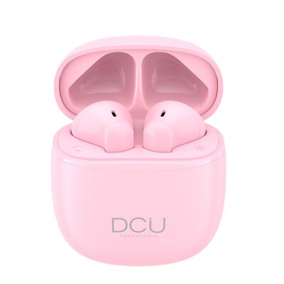 Mini matte earbuds bluetooth 5.1 DCU Tecnologic pink