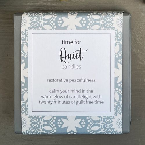 time for Quiet candles (wrap)