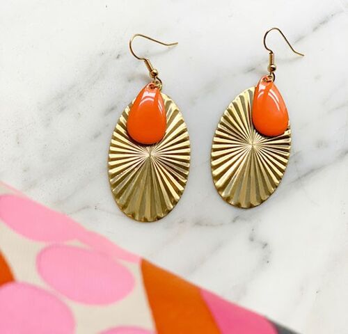 Boucles d'oreilles SUN Orange