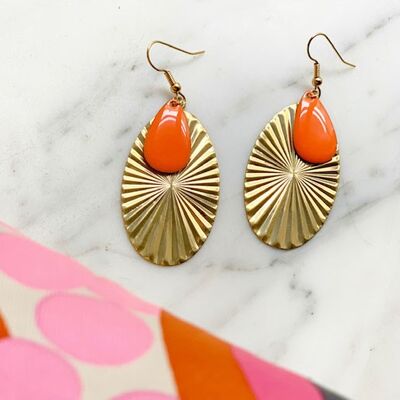 Boucles d'oreilles SUN Orange