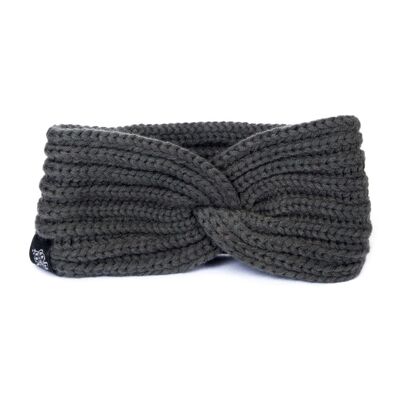 Knitted Head Band Heather Black
