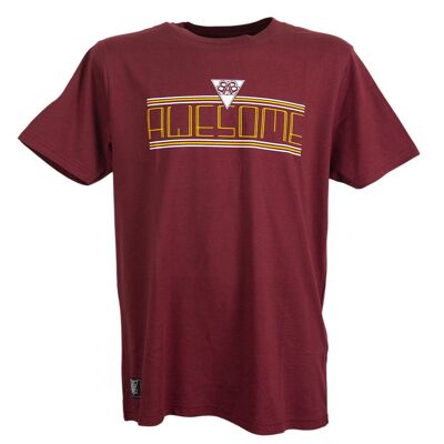 Lacy Lines Bordeaux T-Shirt