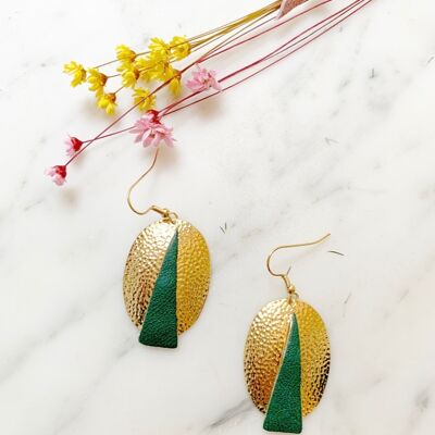 Boucles d'oreilles Diva verte