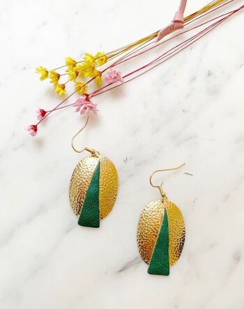 Boucles d'oreilles Diva verte