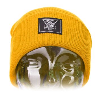 KIDS Daily Beanie "Awesome Man" Jaune 2