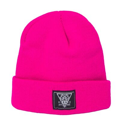 KIDS Daily Beanie "Awesome Man" Rosa