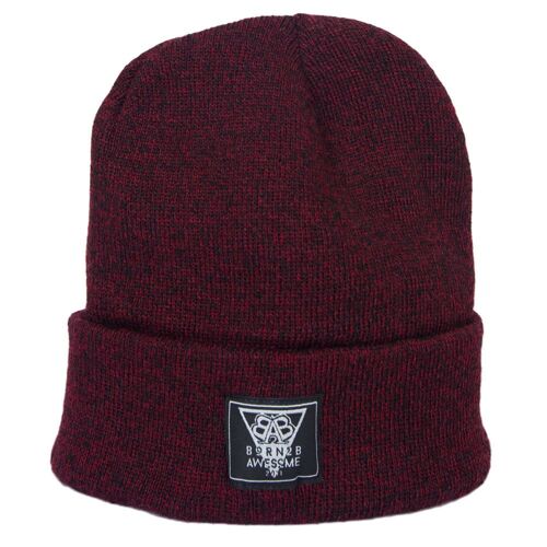 Daily Beanie "Awesome Man" Heather Bordeaux
