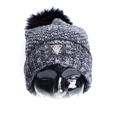 Knitted Bobble Beanie Fur