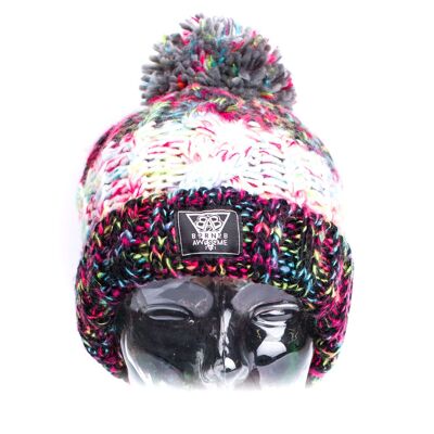 Knitted Bobble Beanie "Candy Crush"