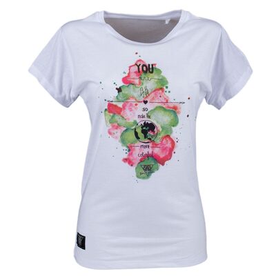 T-shirt da ragazza color acqua