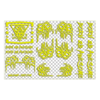 Confezione di adesivi 30 cm x 47 cm - giallo