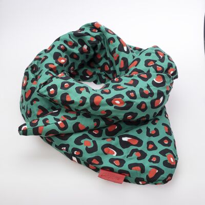 Green duck down scarf