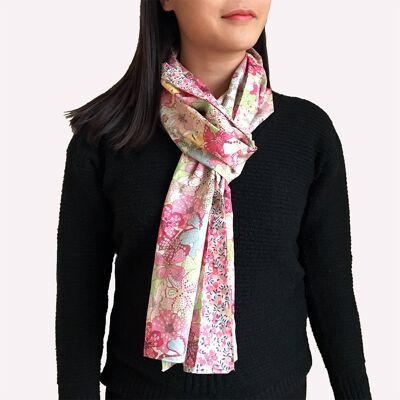 Bufanda reversible Liberty Mauvey / wiltshire pink S