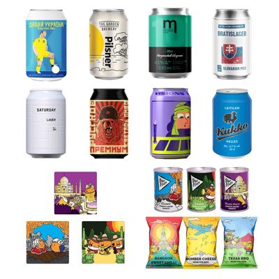 World Lager Craft Beer Box - Medium (8 Cans)