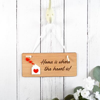 Home Is Where The Heart Is Wooden Sign