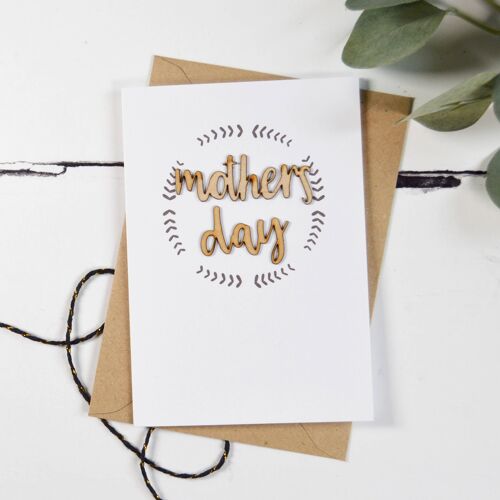 Mother's Day Wooden Words Card