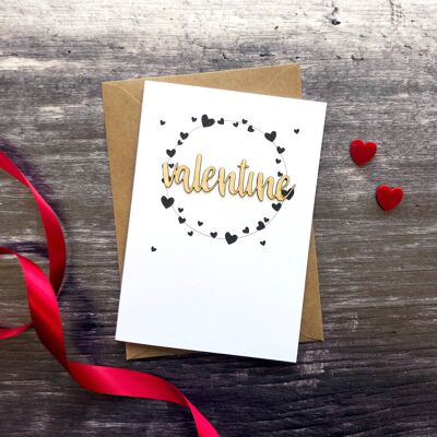 Valentine Wooden Words Card