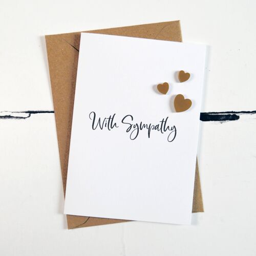 With Sympathy Acrylic Heart Card