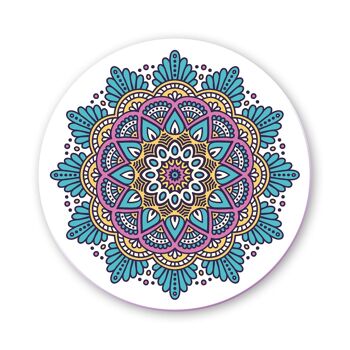 Set de dessous de verre mandala bleu clair 2