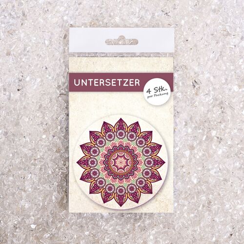 Untersetzer Set Mandala violett/rosa