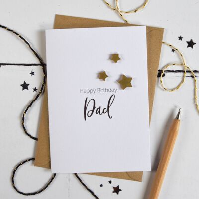 Happy Birthday Dad Acrylic Stars Card