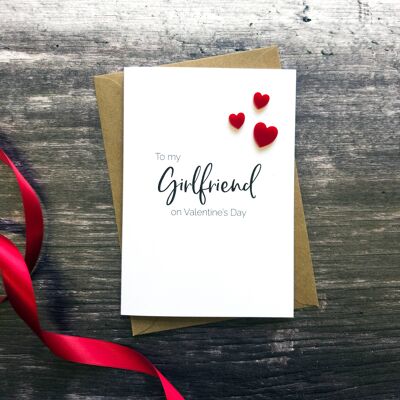 Alla mia ragazza il giorno di San Valentino Acrilico Hearts Card