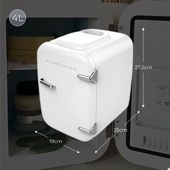Réfrigérateur portable 4L pour cosmétiques avec fonction chaud et froid blanc 5