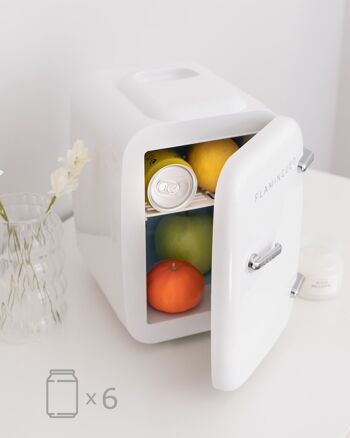 Réfrigérateur portable 4L pour cosmétiques avec fonction chaud et froid blanc 4