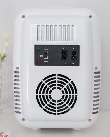 Réfrigérateur portable 4L pour cosmétiques avec fonction chaud et froid blanc 6