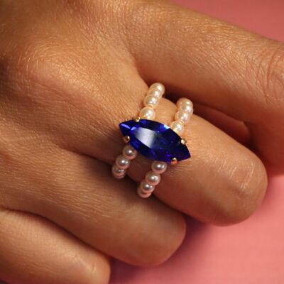 Marquise Family ring - Majestic Blue
