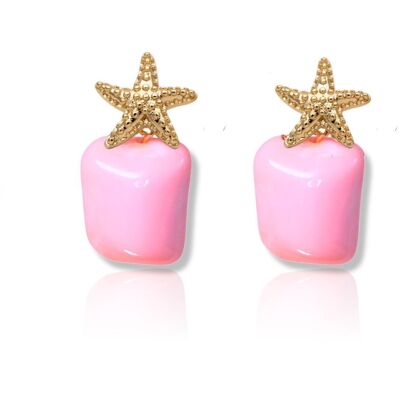 Starfish earrings - Marshmallow Pink